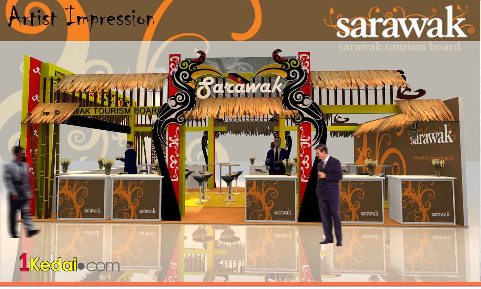 1Kedai Design Dotcom SARAWAK TOURISM BOARD 9 X 6m BOOTH DESIGN 1kedai-design-dotcom-sarawak-tourism-board-9-x-6m-booth-design