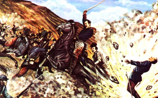 Batalla de Huamachuco Ilustración de la Batalla de Huamachuco en pleno enfrentamiento