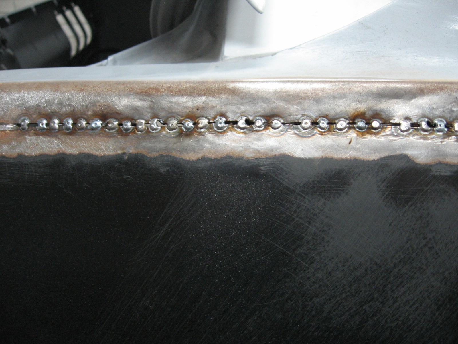 1967 Mustang Restoration Botched quarter panel skin repair