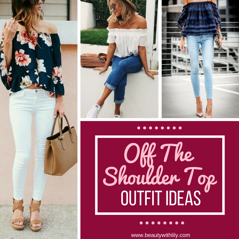 Off The Shoulder Top Outfit Ideas // Plus Size Off The Shoulder Tops // Cute Summer Outfit Ideas | beautywithlily.com