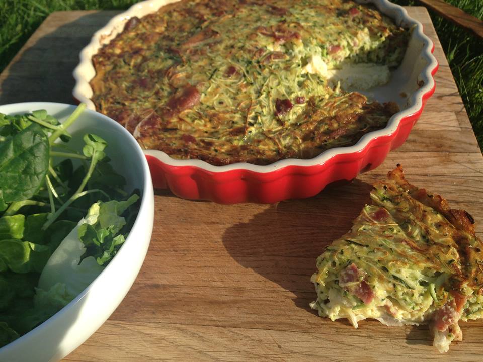 dishes4ibs Low Fodmap Bacon and Courgette Quiche (without the pastry!)