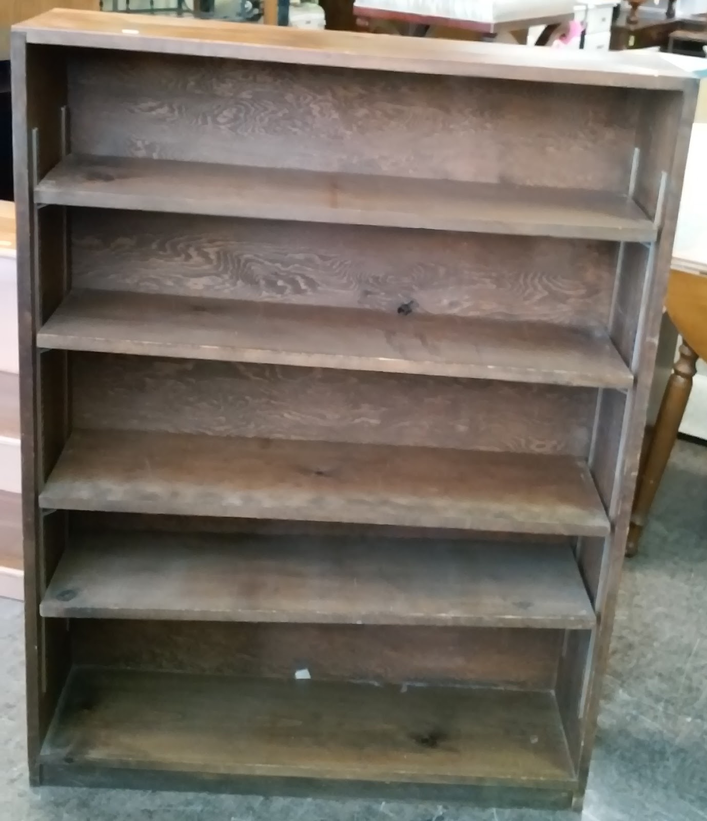 UHURU FURNITURE & COLLECTIBLES SOLD 3' x 4' Stained Pine Shelf 35