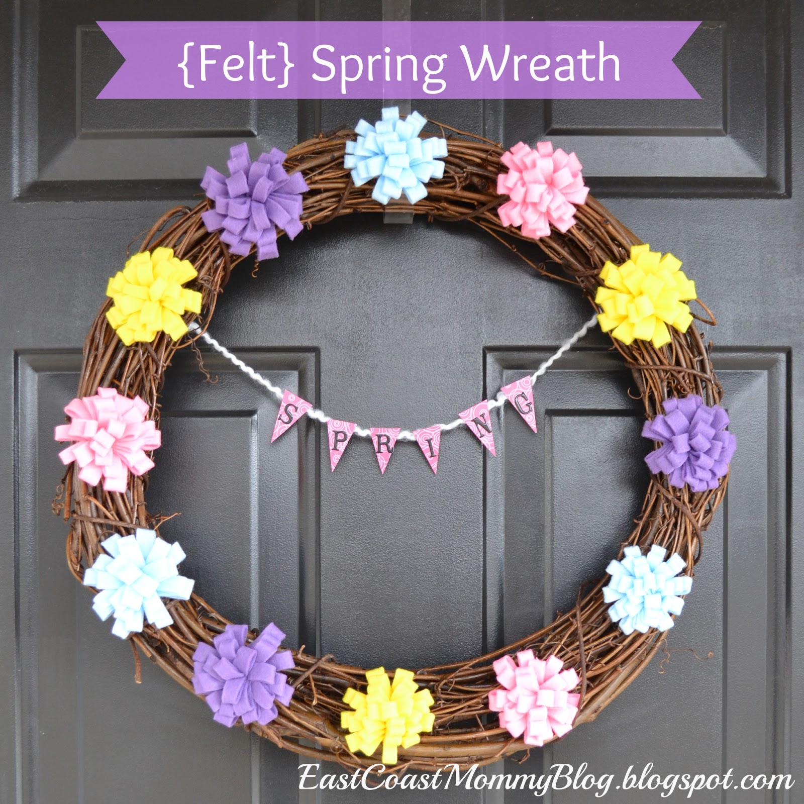 East Coast Mommy {Easy} Spring Wreath