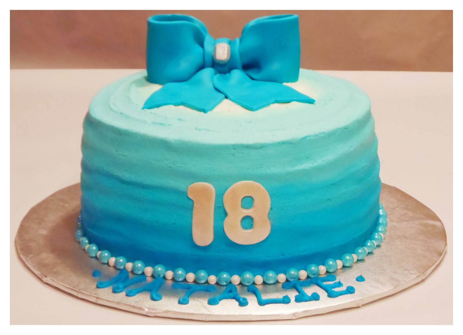 AJ's Cakes Tiffany Blue Ombre Cake