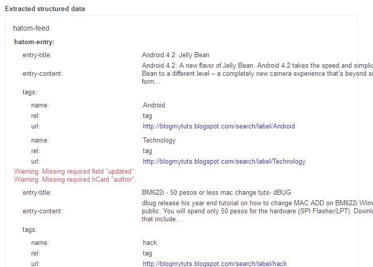 Warning Missing required field "updated". Warning Missing required