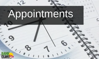 Appointments on 20th June 2020