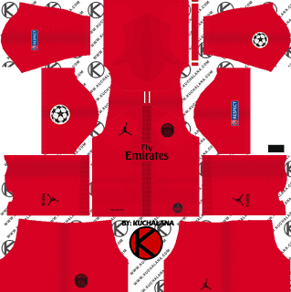 Jordan X Paris Saint-Germain (PSG) 2018/19 Kit - Dream League Soccer Kits