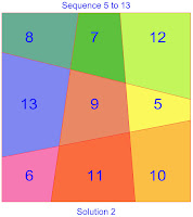 order 3 area magic square solution 2 sequence 5 to 13