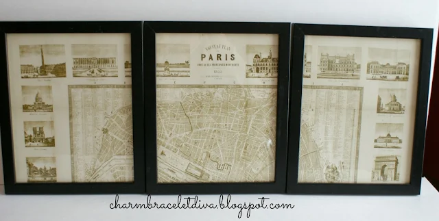 vintage Paris map