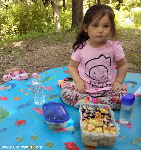 Sonia en el picnic del monte Ansan
