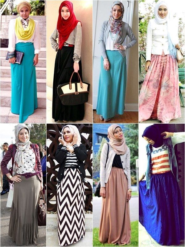 Model Rok Panjang Untuk Berhijab Dengan Motif Unik