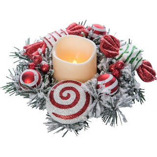 LED Peppermint Wreath Centerpiece - Giftspiration