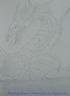 Sketching Dreams : Drawing of a Dragon: