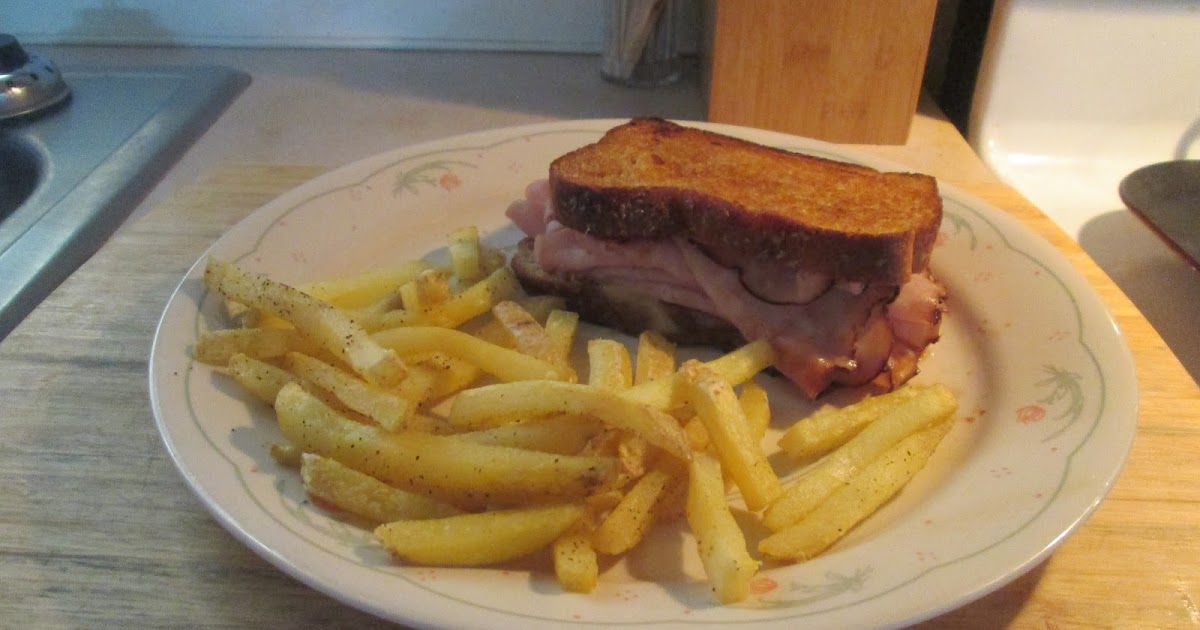 Diab2Cook Grilled Ham and Turkey Sandwich w/ Baked Shoestring Fries