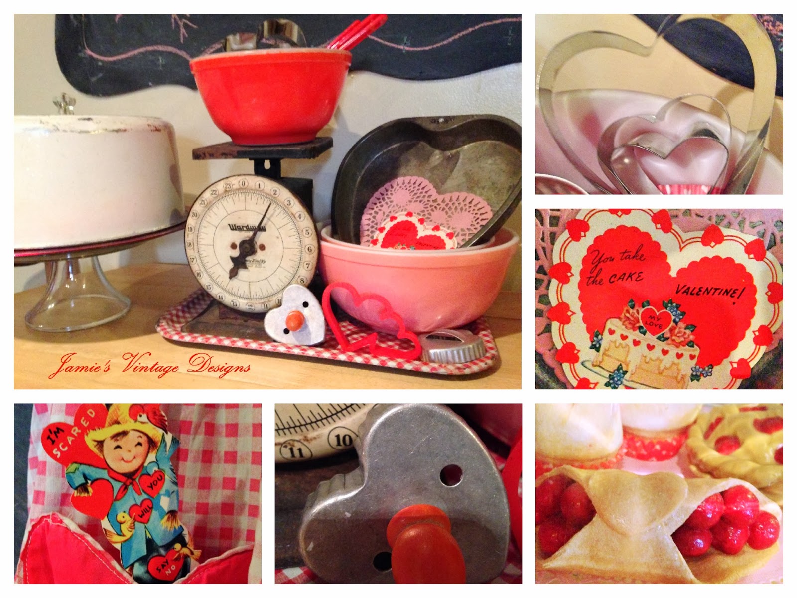 Jamie's Vintage Designs A Vintage Valentine's Day Kitchen Display!