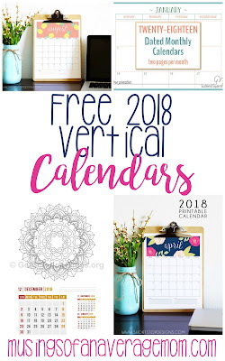 2018 binder calendar