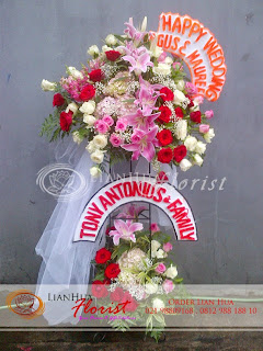 bunga standing flowers, bunga ucapan pernikahan, bunga ucapan selamat & sukses, congratulations flowers, toko bunga jakarta