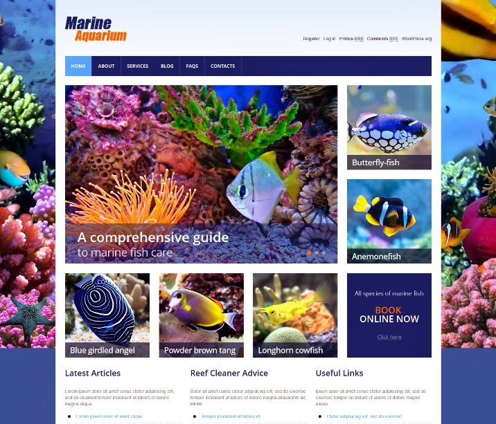 Marine Aquarium WordPress Theme
