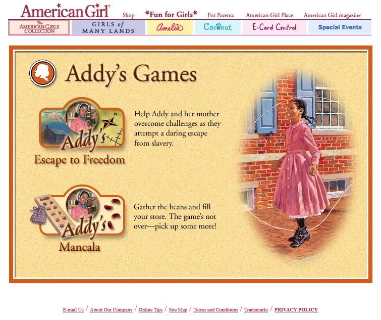 Living A Doll's Life : *FEATURE* Addy's Interactive Pages - 2004