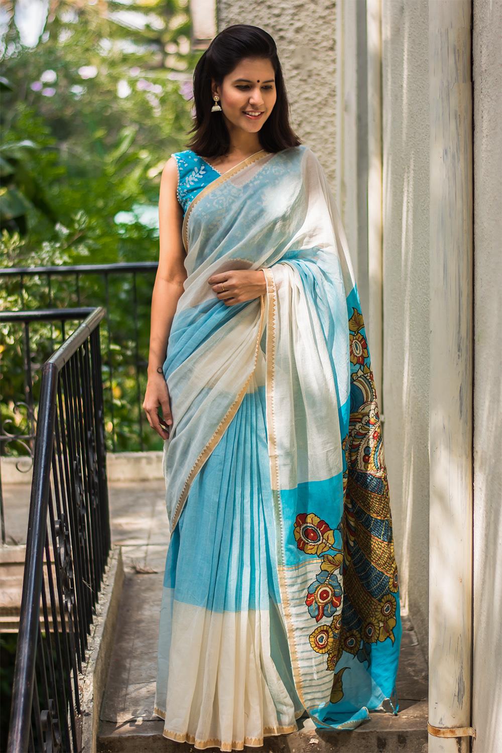 Elegant and Classy Kalamkari Sarees by House of Blouse