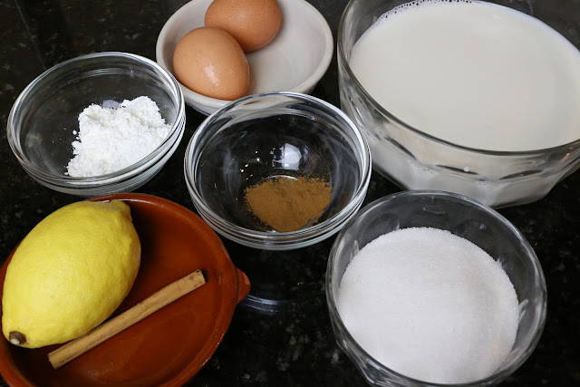 Ingredientes para crema de leche merengada