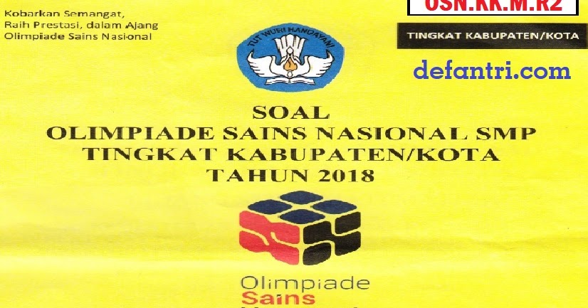 Soal Dan Pembahasan Osn 2018 Tingkat Kabupaten Matematika Smp Kode Osn Kk M R2 Defantri Com