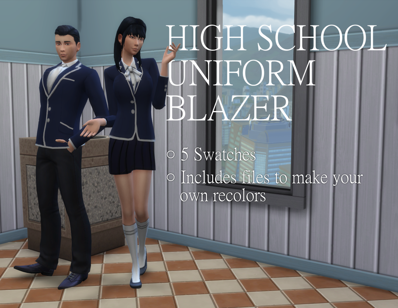 School Uniform The Sims 4 _ P2 SIMS4 Clove share Asia Tổng hợp Custom Content The Sims 4 game