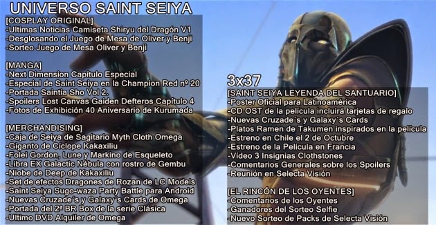 Ultimas Noticias del Universo de Saint Seiya - Programa Especial en VIVO -  Universo Saint Seiya - Caballeros del Zodiaco - Podcast en iVoox