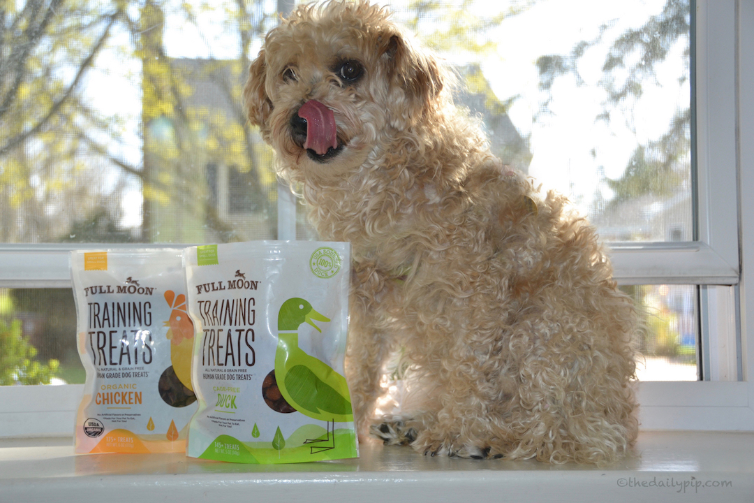 Full Moon Training Treats Ruby loves Full Moon's new bite-size, all natural Training Treats.