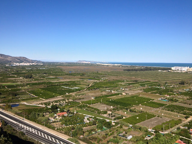 La marjal de Xeresa des del castell de Bairén