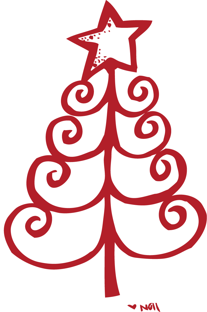 free white christmas tree clip art - photo #22