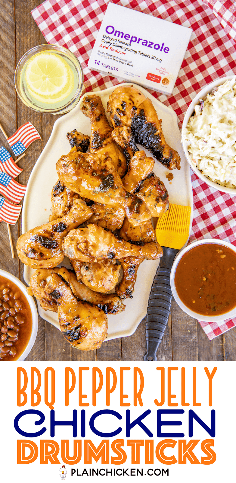 BBQ Pepper Jelly Chicken Drumsticks Plain Chicken®