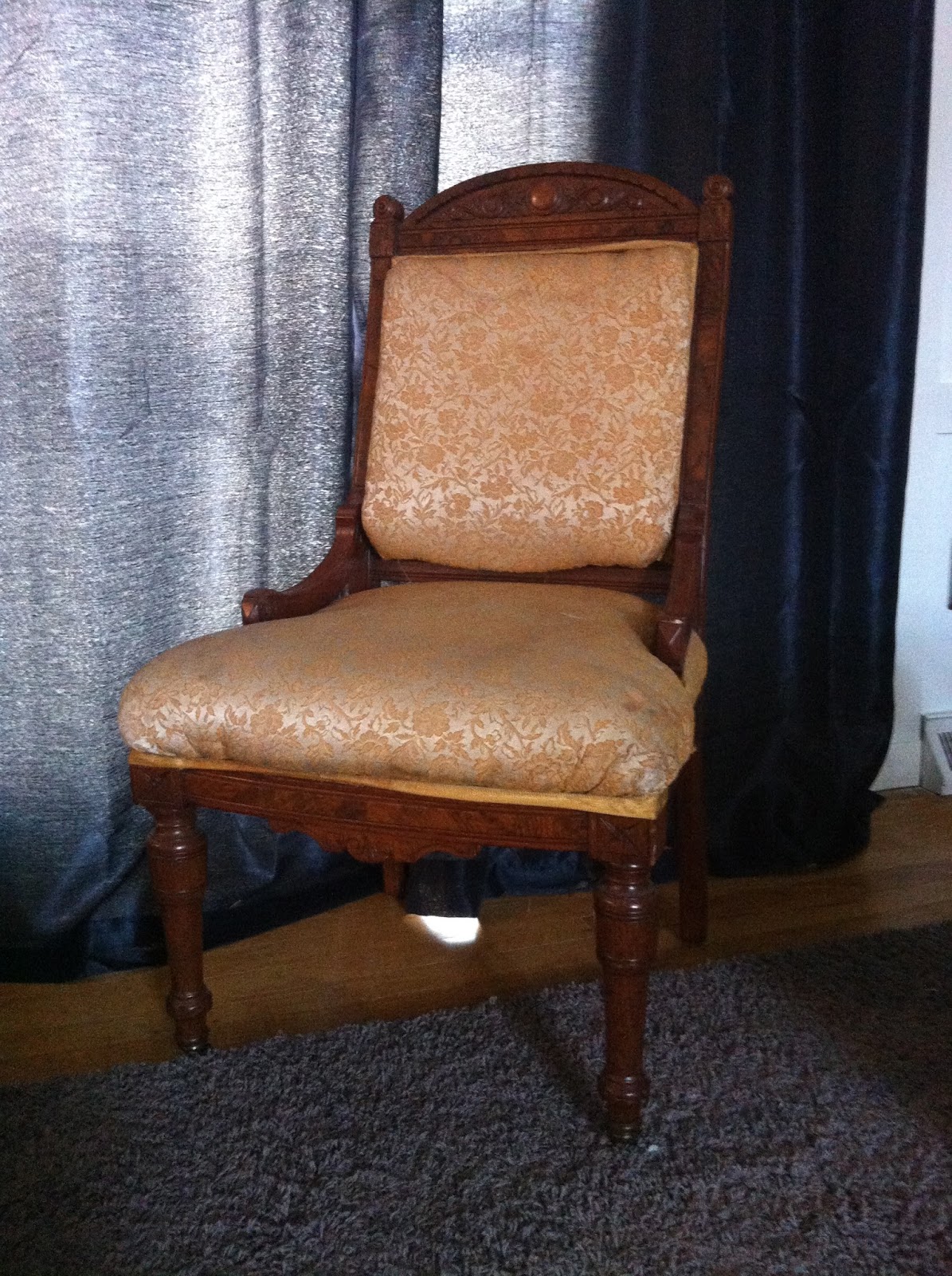 My Salvaged Home: How To Reupholster an Antique Chair