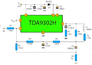 tda9302H rangkaian defleksi vertical