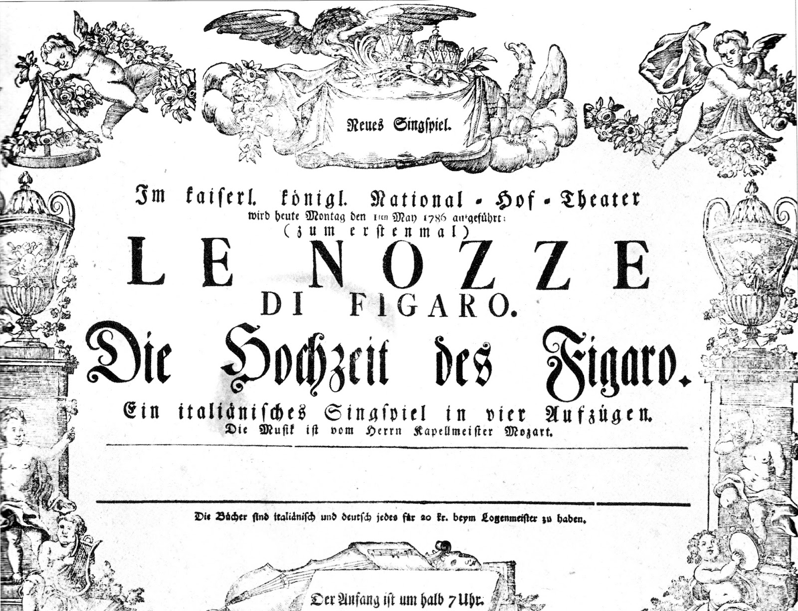 Mozart Wolfgang Amadeus Die Hochzeit Des Figaro Le Nozze Di