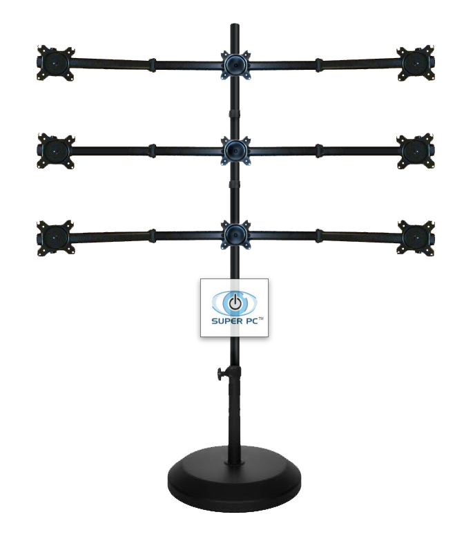 MultiMonitor Tips and Tricks SUPER PC Nine Monitor Floor Stand 3x3 Array