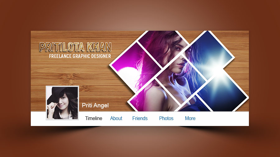 Stylish Wood Facebook Cover Design Tutorial