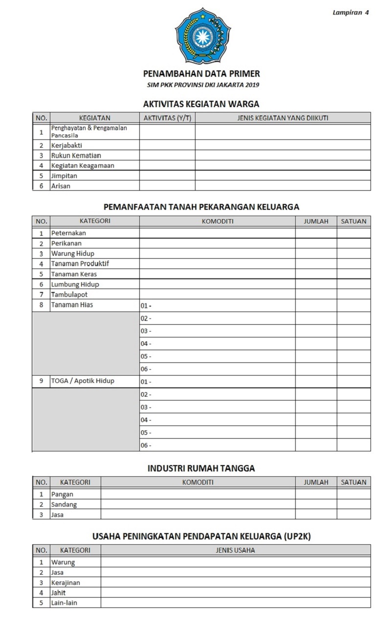 Format Buku Administrasi Rt/Rw 2021
