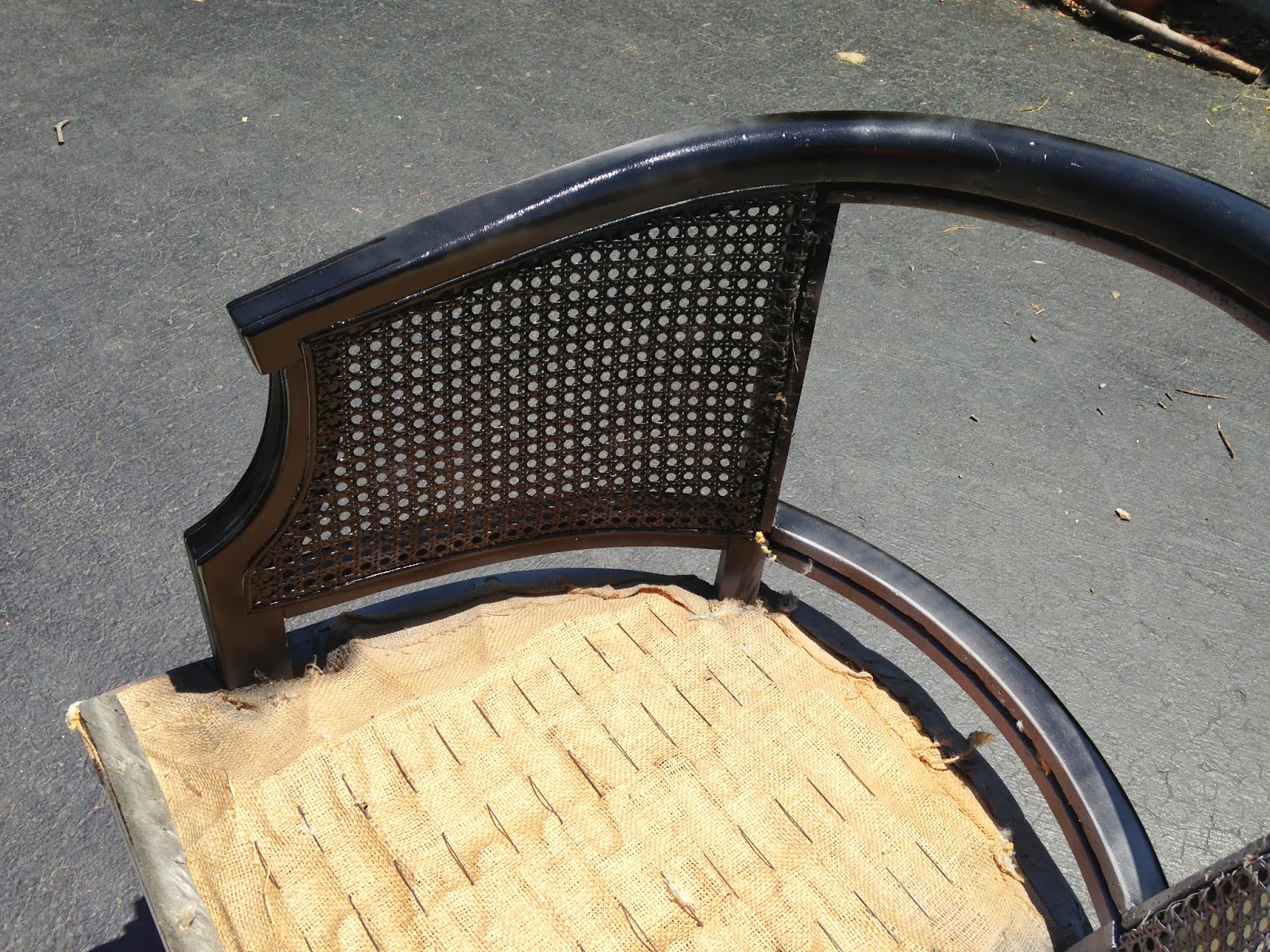 B. Creative Art with Dawn Lynn Reupholster Cane Barrel Chair Part 1