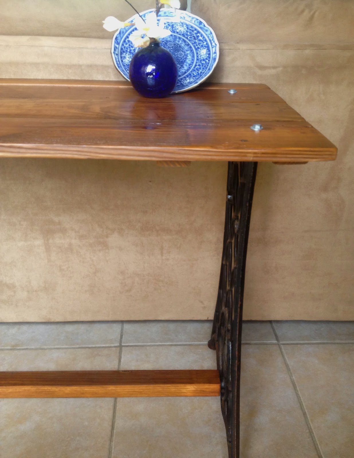 Sofa Table. Console Table. Singer Sewing Machine Legs