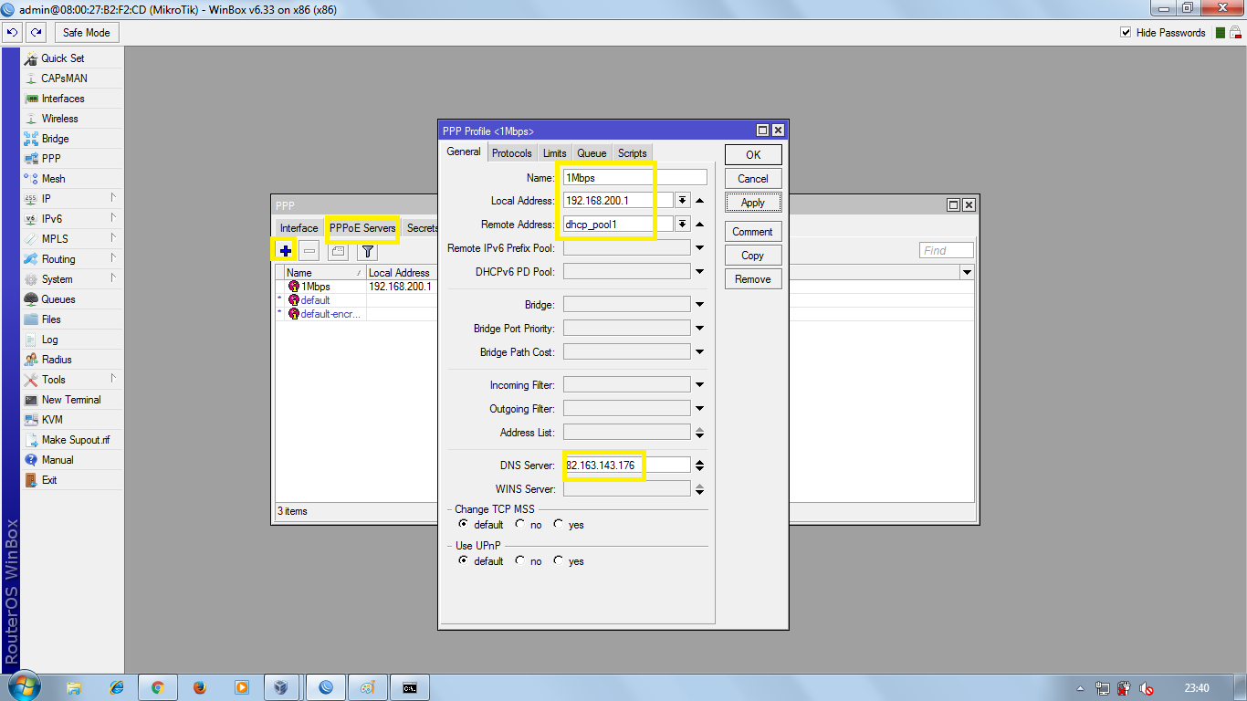 Setting PPPOE Server untuk Hotspot Mikrotik Jaringan RTRW
