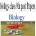 Biology Past Papers Of 9th class Pdf
