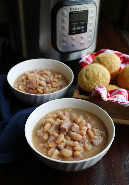 Make ham and beans in your instant pot for a satisfying meal. It's a great way to use leftover ham and there's no need to soak the beans! Make ham and beans in your instant pot for a satisfying meal. It's a great way to use leftover ham and there's no need to soak the beans!