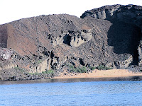 Beach and Shore Line on Bartolome Island, Galapagos