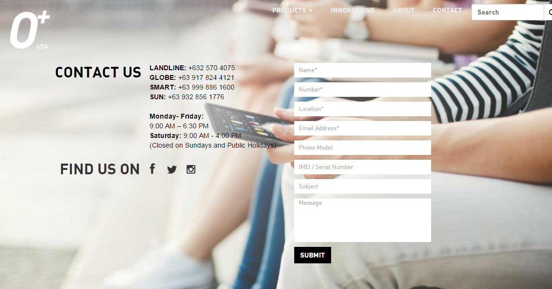 O+ USA List of Service Centers and Hotlines in Philippines