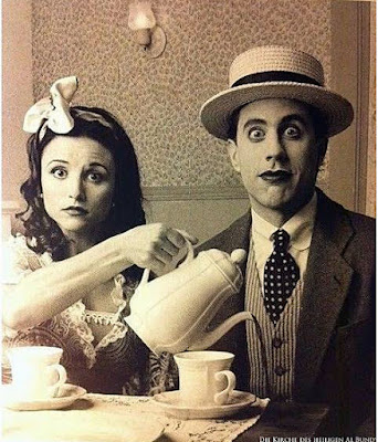Lustiges altes Retro Bild - Ehepaar beim Kaffee trinken - Spassbilder Lustiges altes Retro Bild - Ehepaar beim Kaffee trinken - Spassbilder