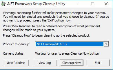 .NET Framework Cleanup Tool .NET Framework Cleanup Tool