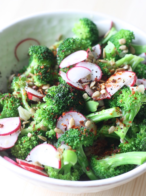 Mediterranean Broccoli Salad with Aleppo & Urfa Chili Flakes by SeasonWithSpice.com