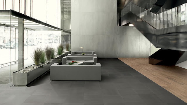 Color of tiles for flooring with color effects of Tecnolito collection