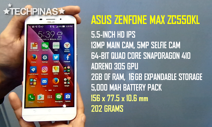 Asus ZenFone 3 Max Specs